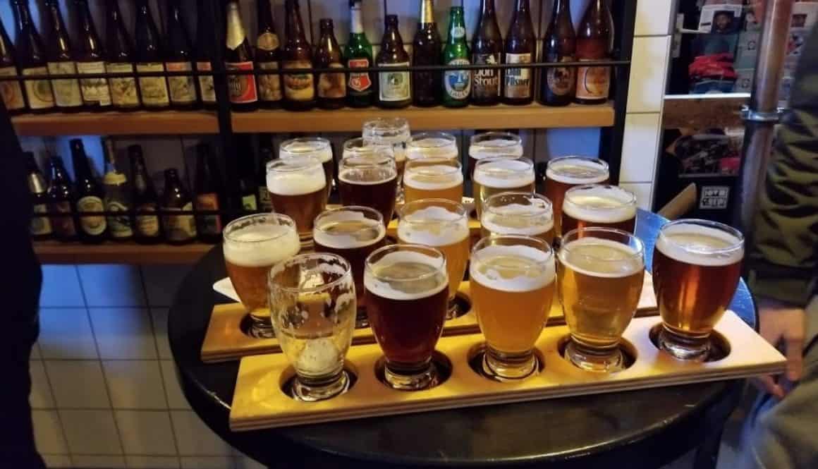Different Beers At Brouwerij 't Bar Amsterdam